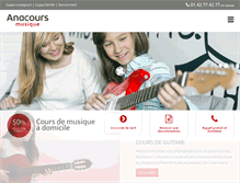 Tablet Screenshot of anacours-musique.com